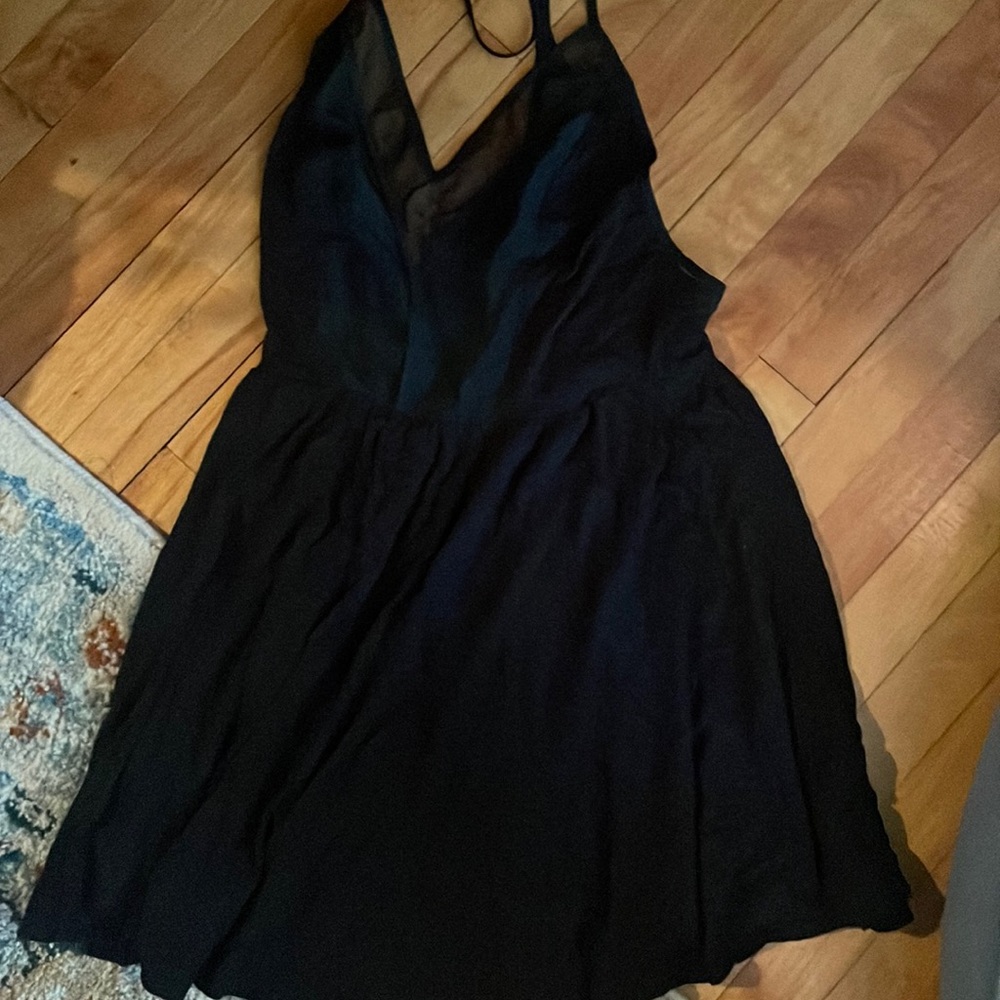 Black Cope dress with sheer detail